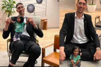 world's tallest man and shortest woman reuniting in the US after six years