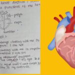Heart diagram or love letter