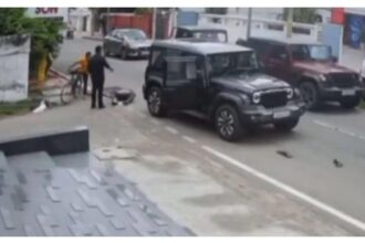 Student Rams Elderly Scooter Rider Twice
